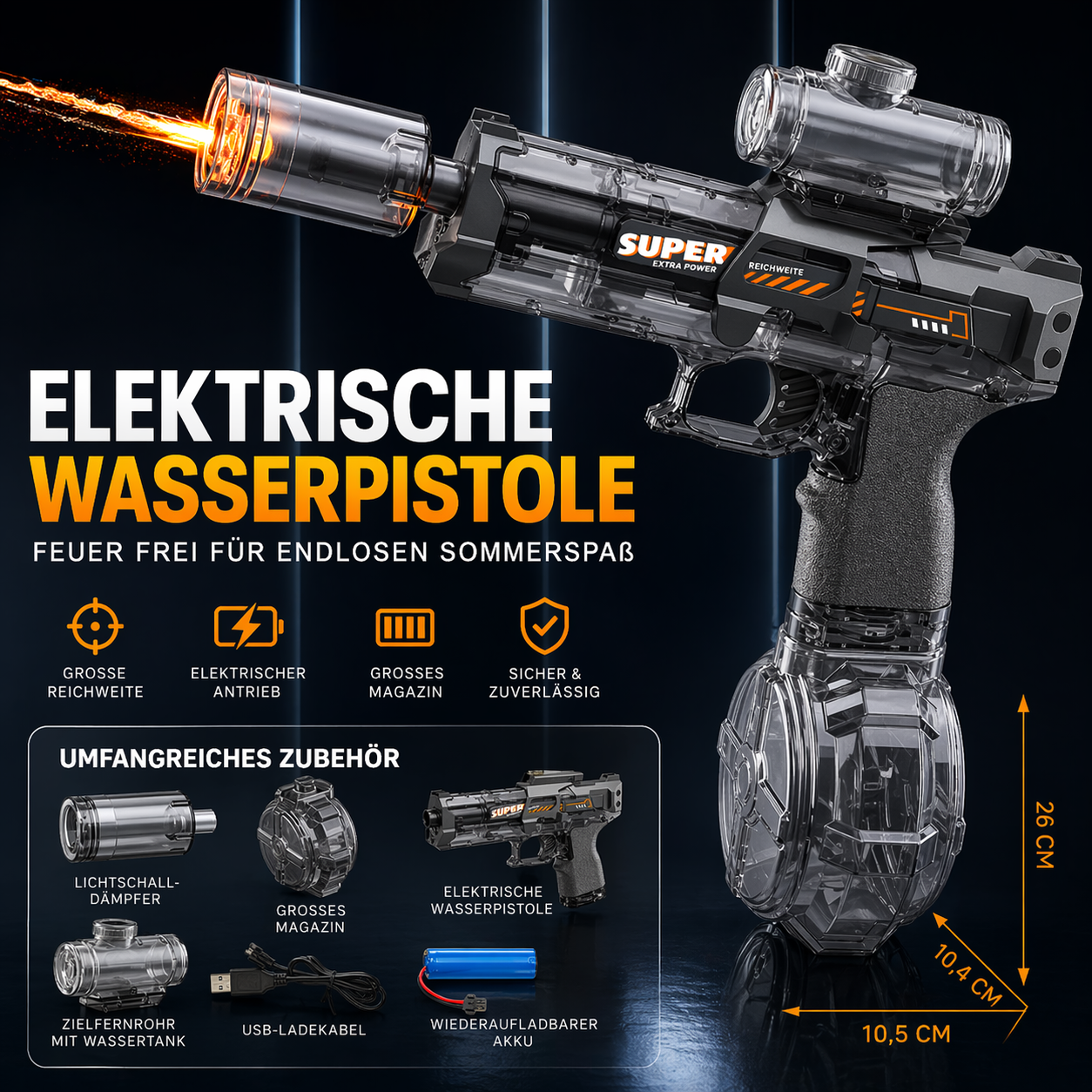 Shark | Elektrische Wasserpistole